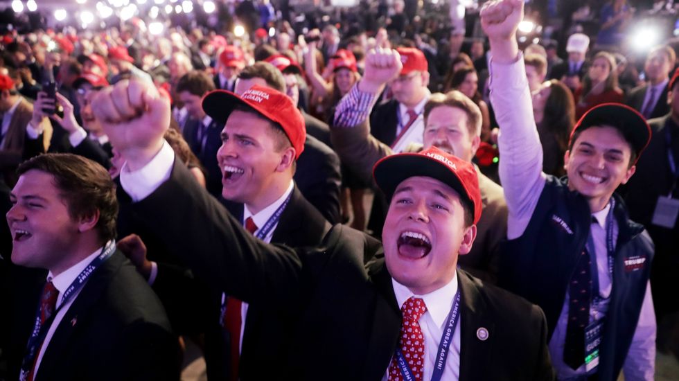 Republican Presidential Nominee Donald Trump Holds Election Night Event In New York City
