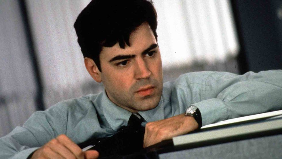 A still photograph of Ron Livingston from the film Office Space, a 1999 American comedy film written and directed by Mike Judge.