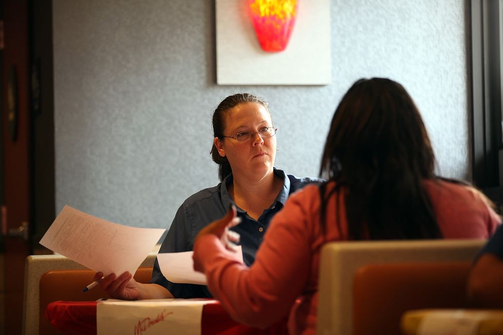 Woman at an interview.