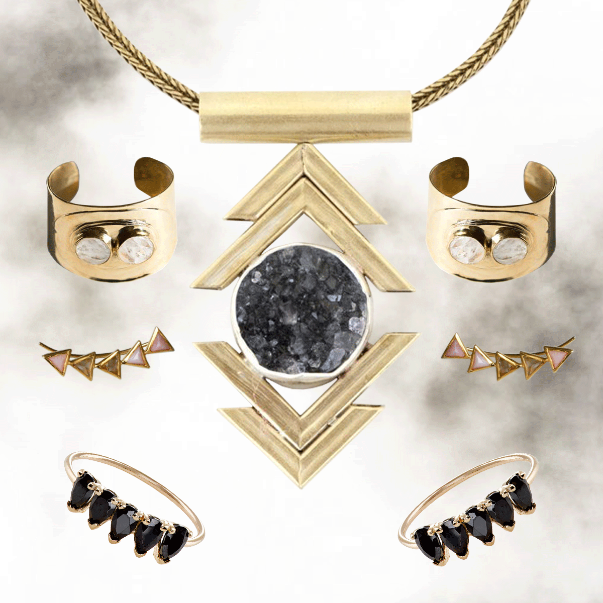 15 Pieces Of Healing Crystal Jewelry NYLON