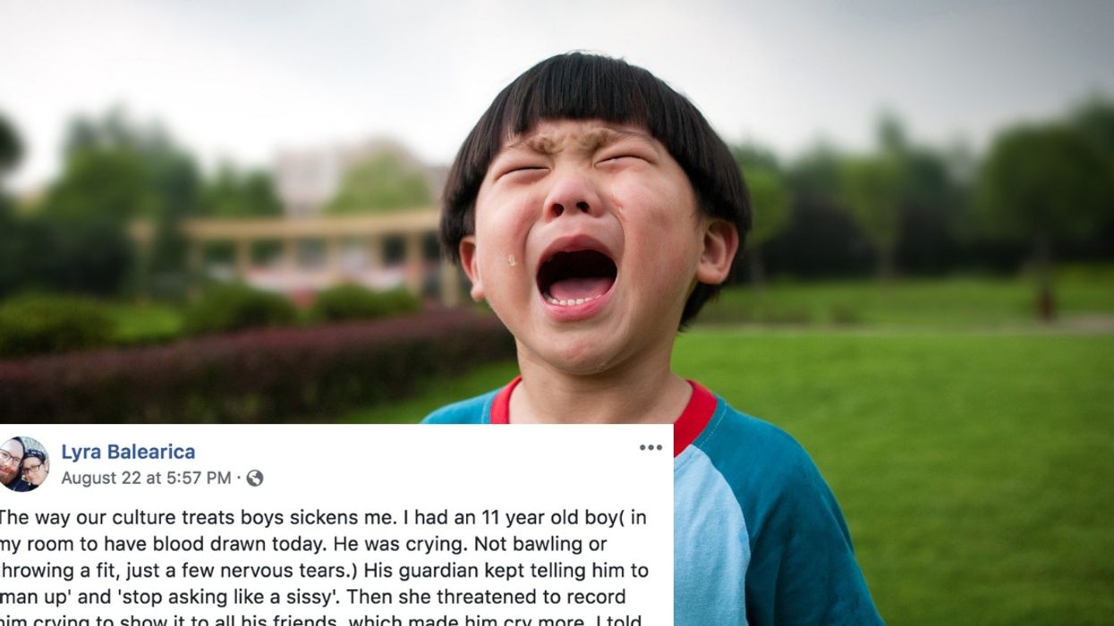 Woman Pens Powerful Viral Post About The Dangers Of Telling Young Boys To 'Man Up'