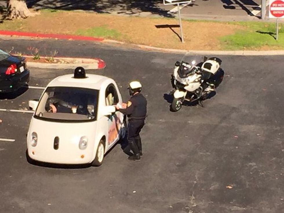 Google's Autonomous Car Got Pulled Over by the Cops