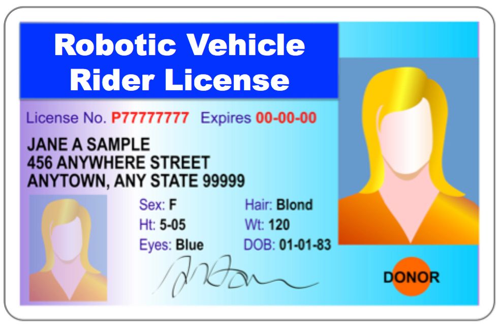 Will You Need a Rider’s License for Your Driverless Car?