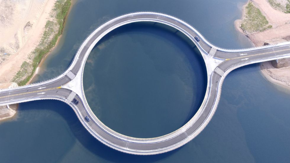 This ringed bridge in Uruguay is awesome for so many reasons