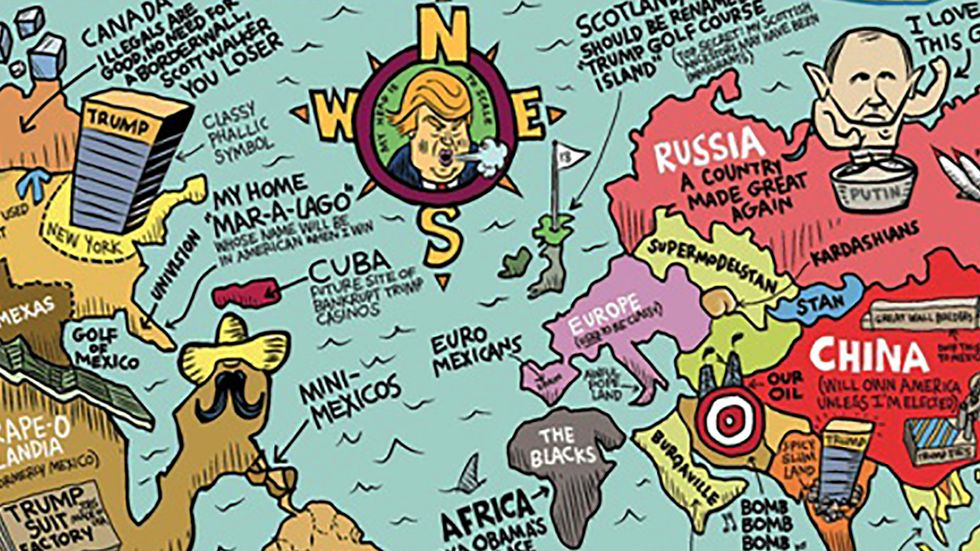 A map of how Donald Trump views the world