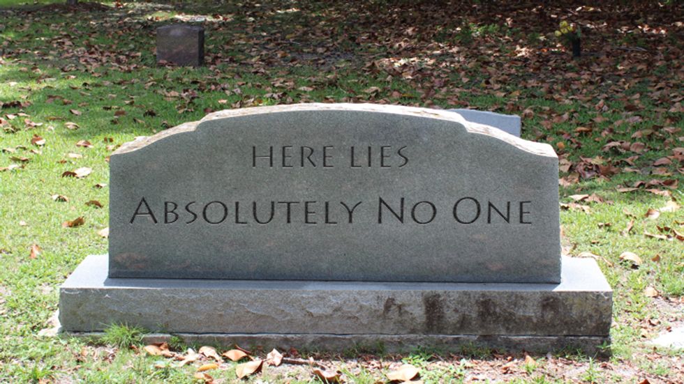 A gravestone for nobody