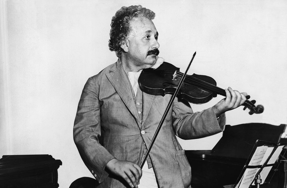 Einstein playing violin