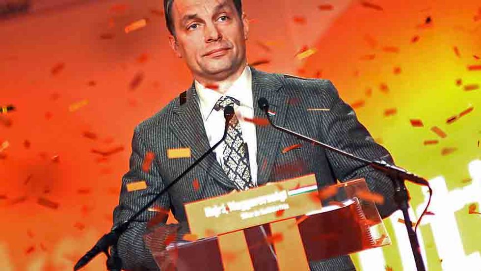 Former Hungarian Prime Minister and right wing opposition leader Viktor Orban of the Fidesz party. (FERENC ISZA/AFP/Getty Images)