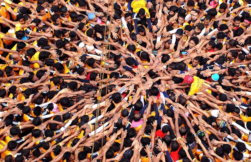 Large crowd of people.