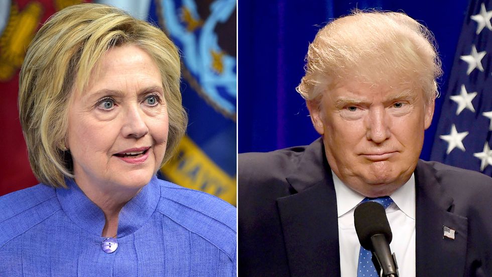 Democratic presidential candidate Hillary Clinton and Republican presidential nominee Donald Trump. (DSK/AFP/Getty Images)