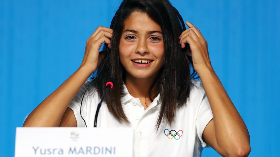 RIO DE JANEIRO, BRAZIL - JULY 30: Yusra Mardini, a Syrian swimmer, who now represents the team of Refugee Olympic Athletes. (Dean Mouhtaropoulos/Getty Images)