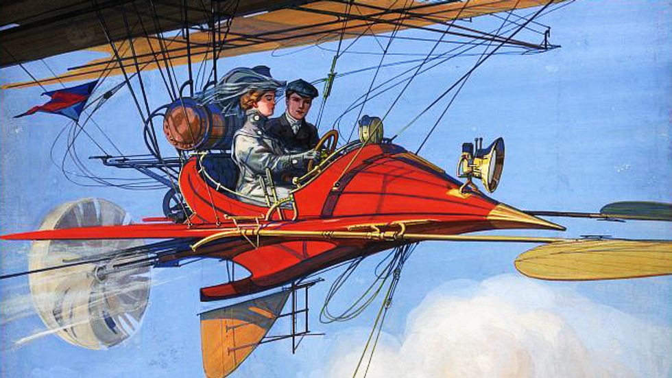 1899. Futuristic air travel by Harry Grant Dart (Credit: Picryl)