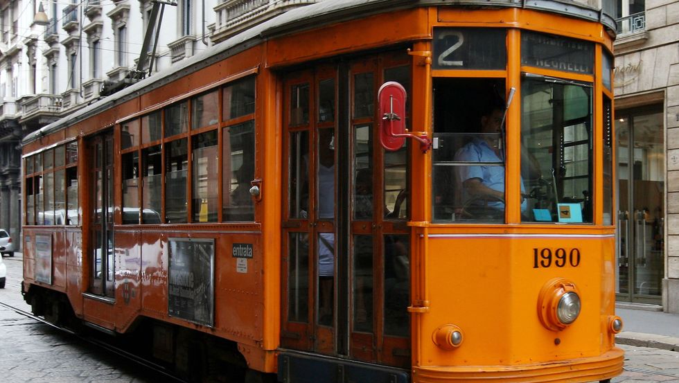 A tram trolley