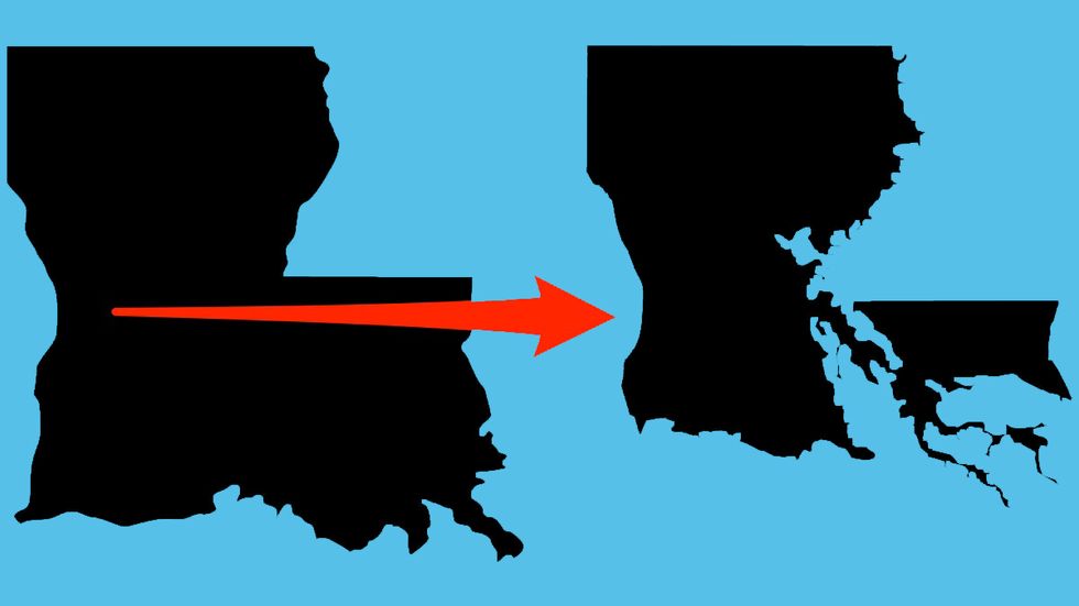 A map of Louisiana created by (Matter/Big Think)