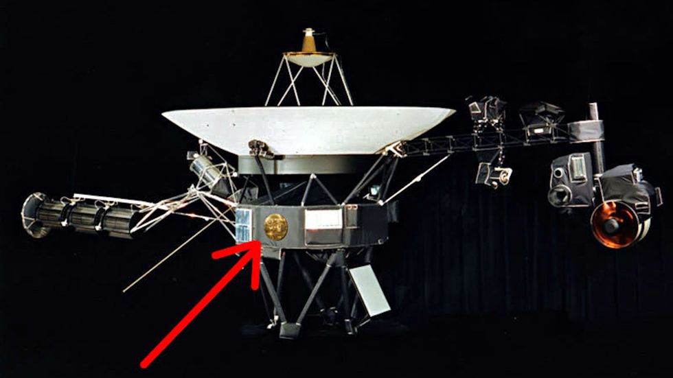 The location of the record on the spacecraft.
