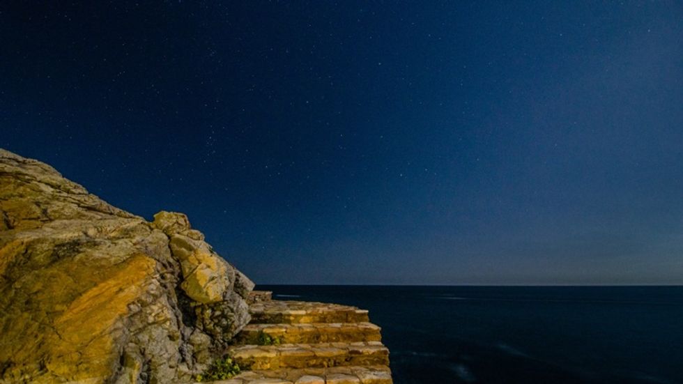 Stairs, stars, and sea