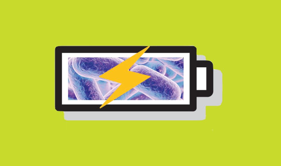 A battery being charged
