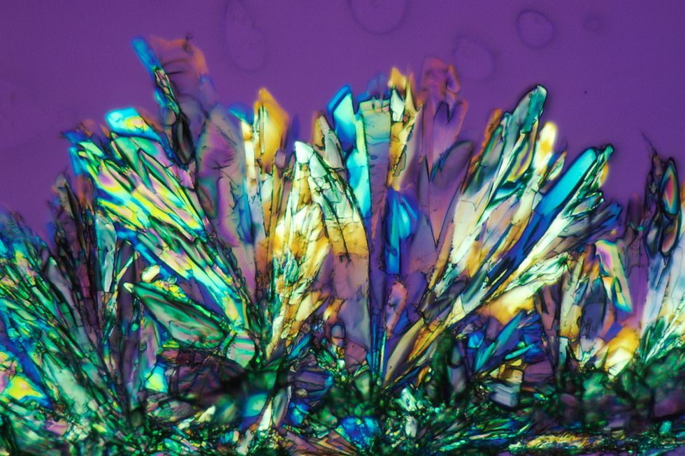 Photomicrographs of the drug AZT, which is thought to help prevent the replication of HIV. If IBM's new method proves effective, it will do so much more than just prevent viral replication; it could clear it from the body. (Image: Larry Ostby / National C