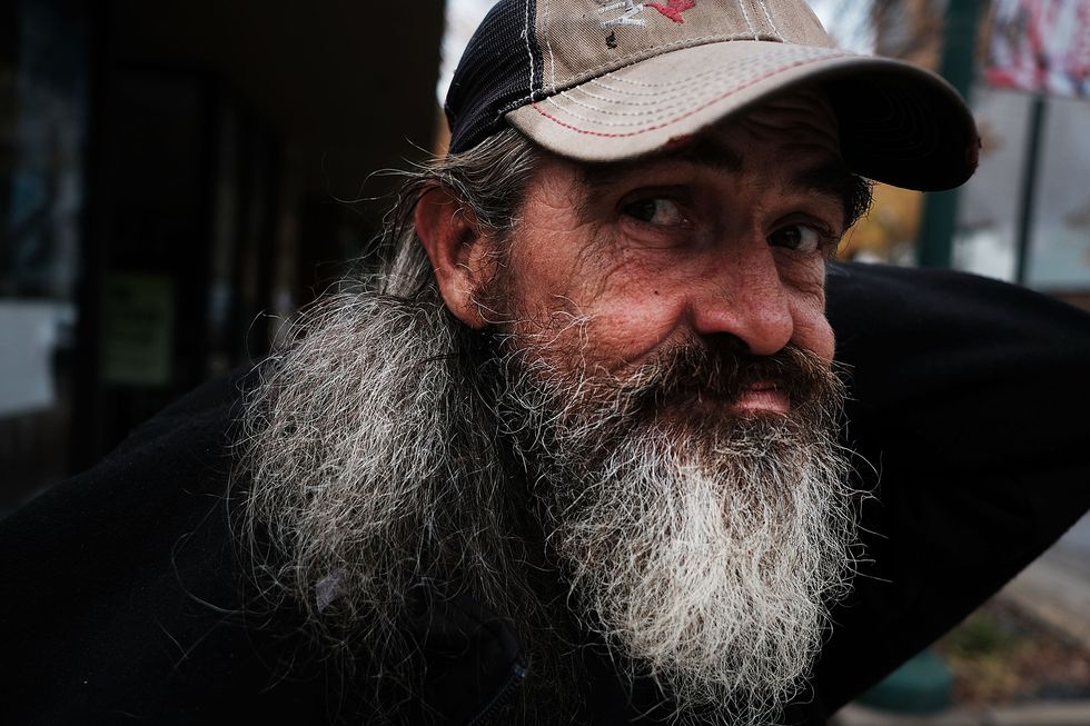 A bearded man on the street. (Photo by Spencer Platt/Getty Images)