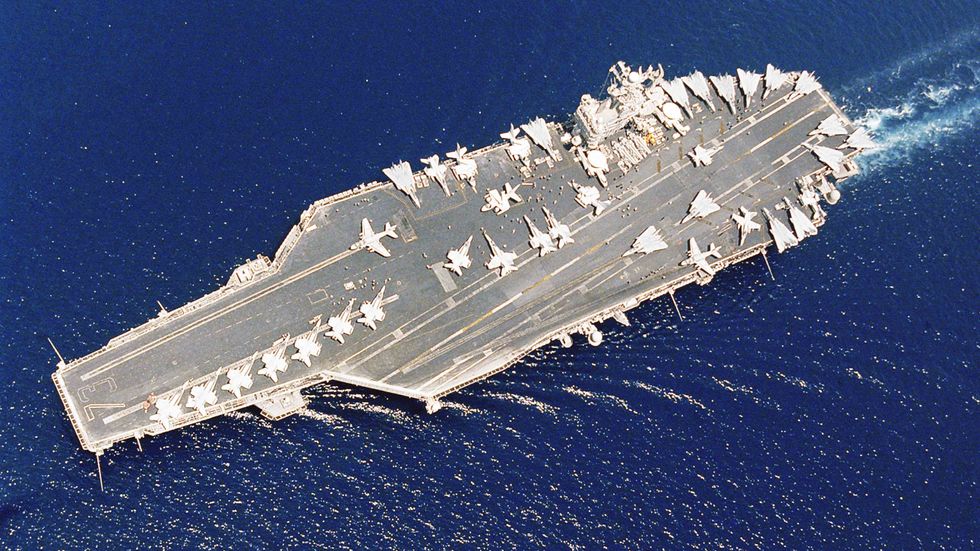 Aircraft carrier USS George Washington and Carrier Air Wing Seven.