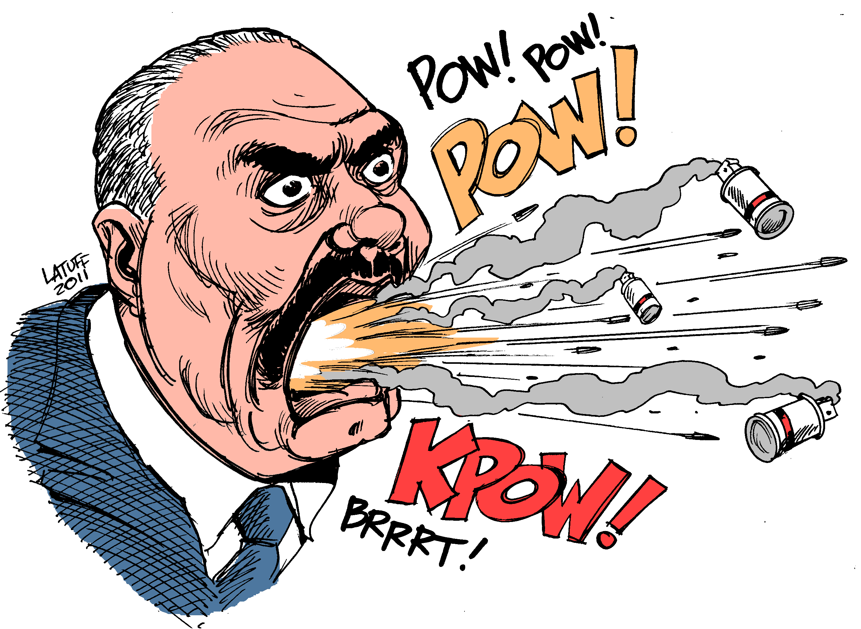 Cartoon rendition of Ali Abdullah