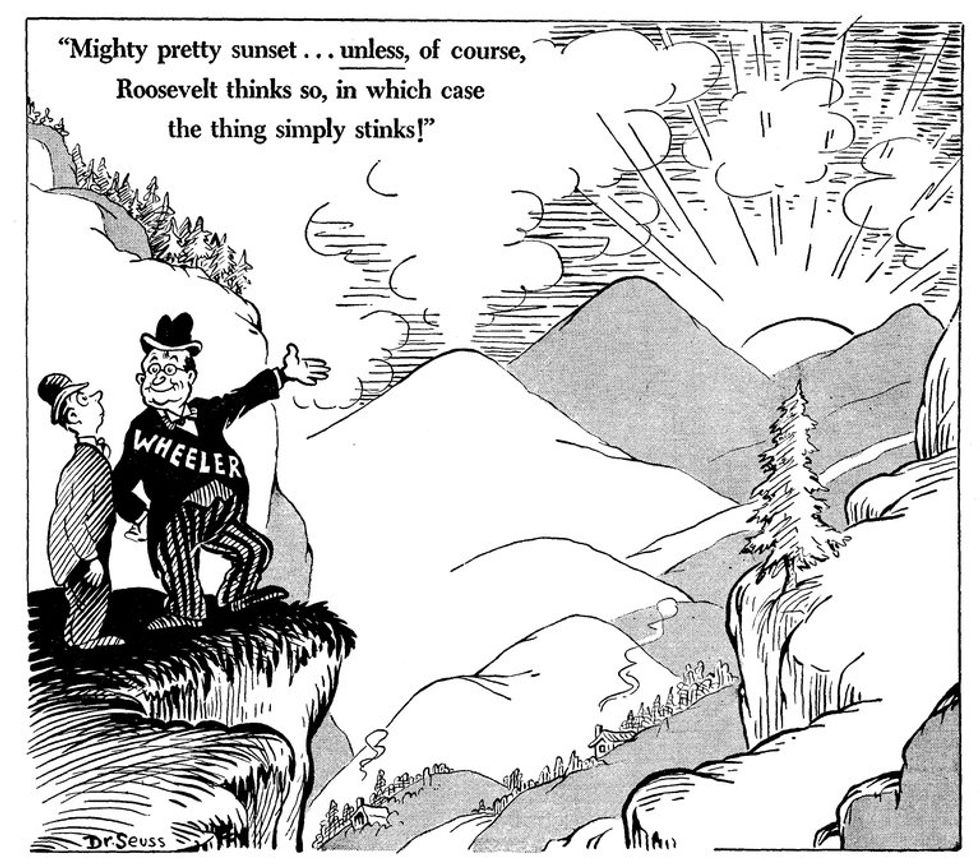 Dr. Seuss's Political Cartoons Are On Show – And Are Eerily Relevant