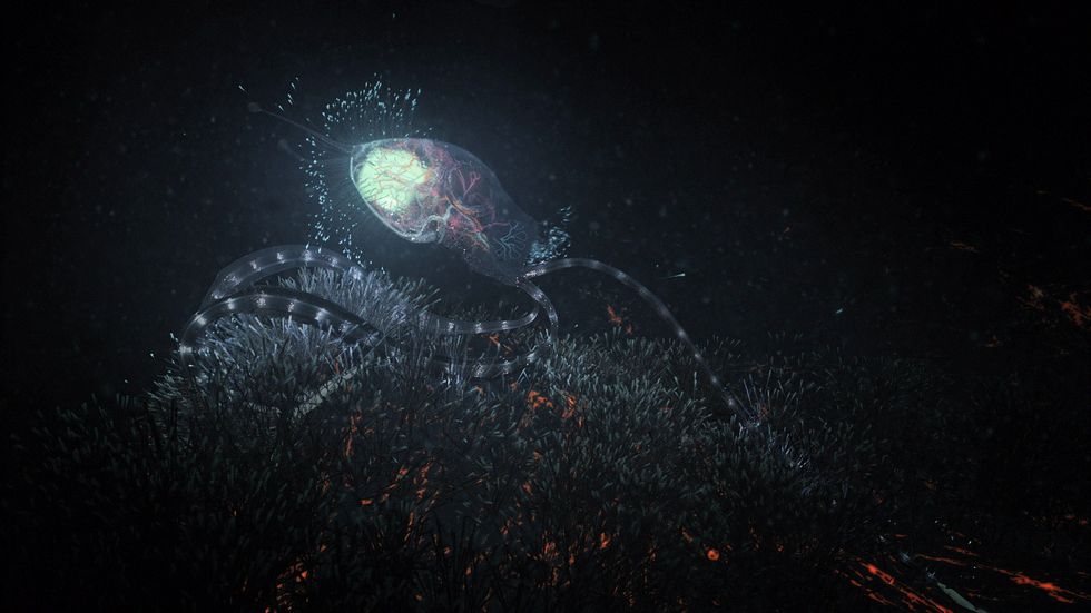 Alien octopus on Europa.