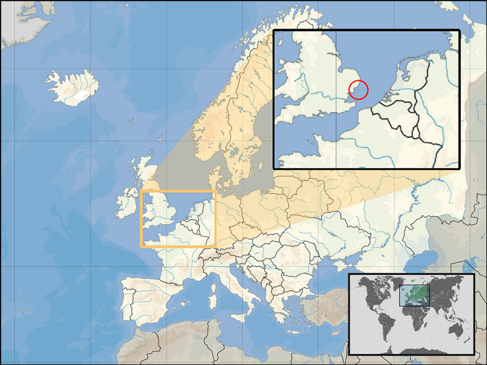 The location of the Principality of Sealand.
