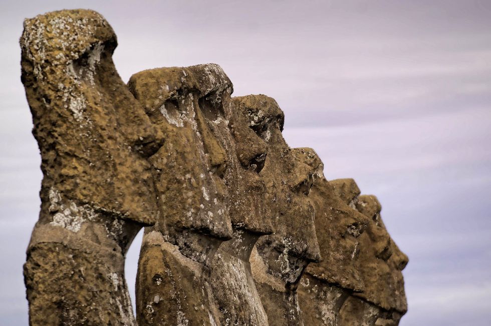 Easter Island heads.