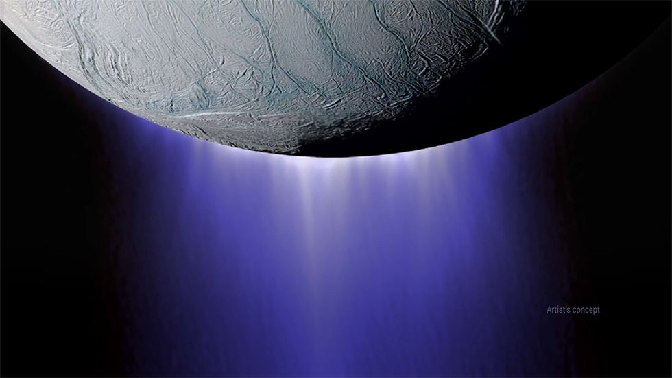plume from Enceladus's south pole