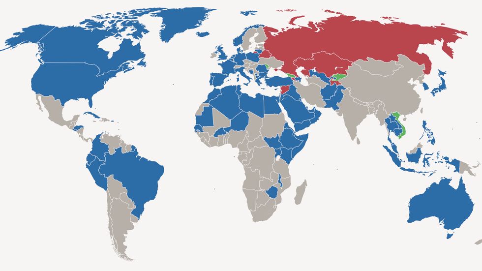 map of us military bases around the world 2020 The World S Five Military Empires Big Think map of us military bases around the world 2020