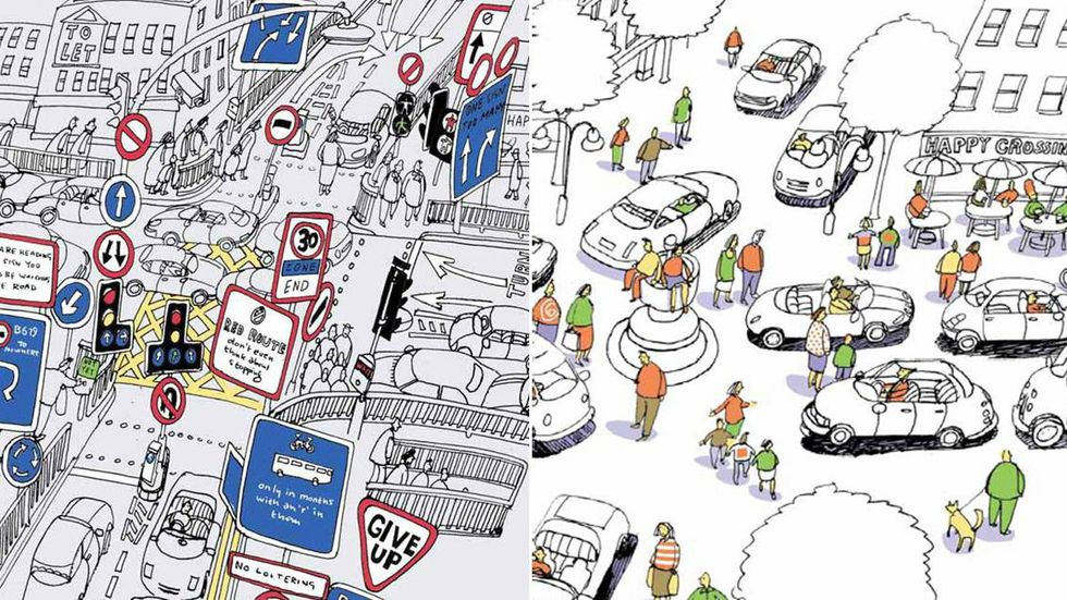 Want Less Car Accidents? Remove Traffic Signals and Road Signs