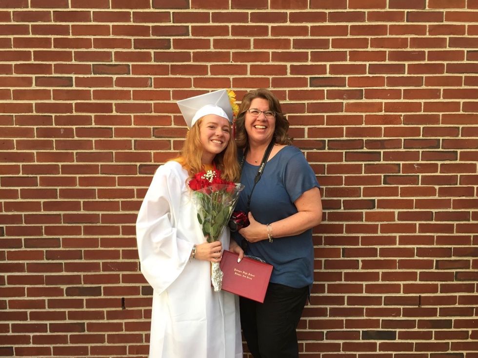 Emily and her mom at graduation