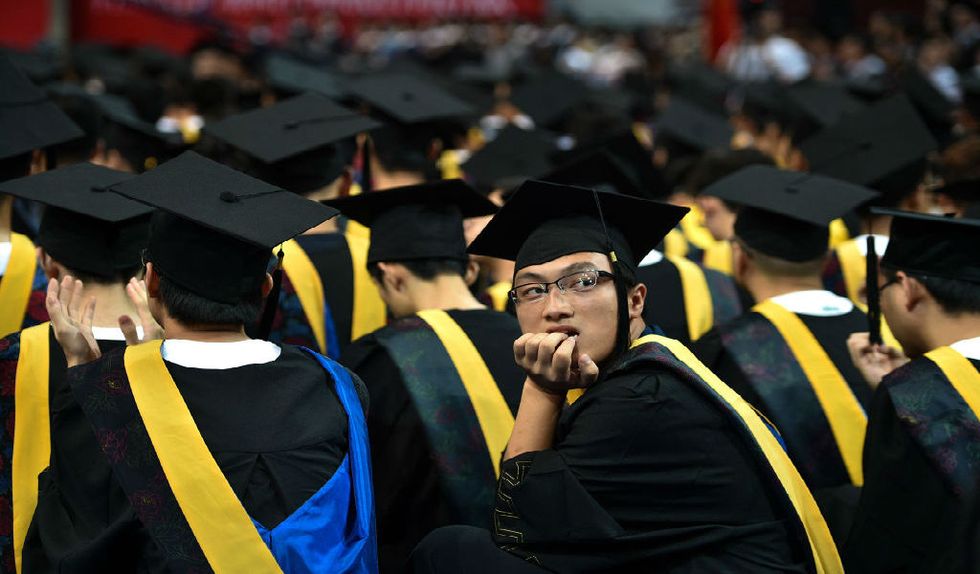 A recent graduate, wondering how he can easily continue his education at home for free.