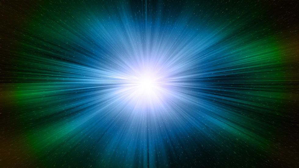 Burst of light.