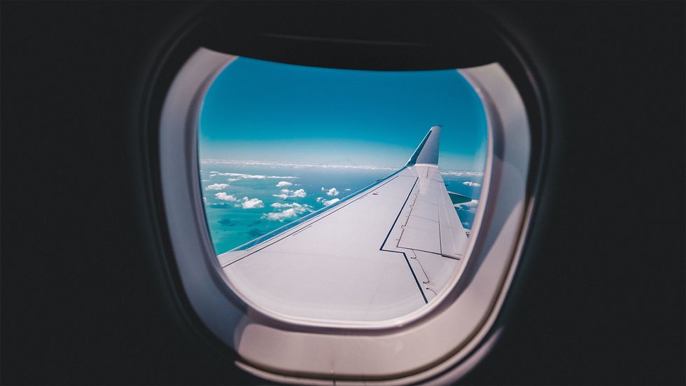 view from airplane window seat