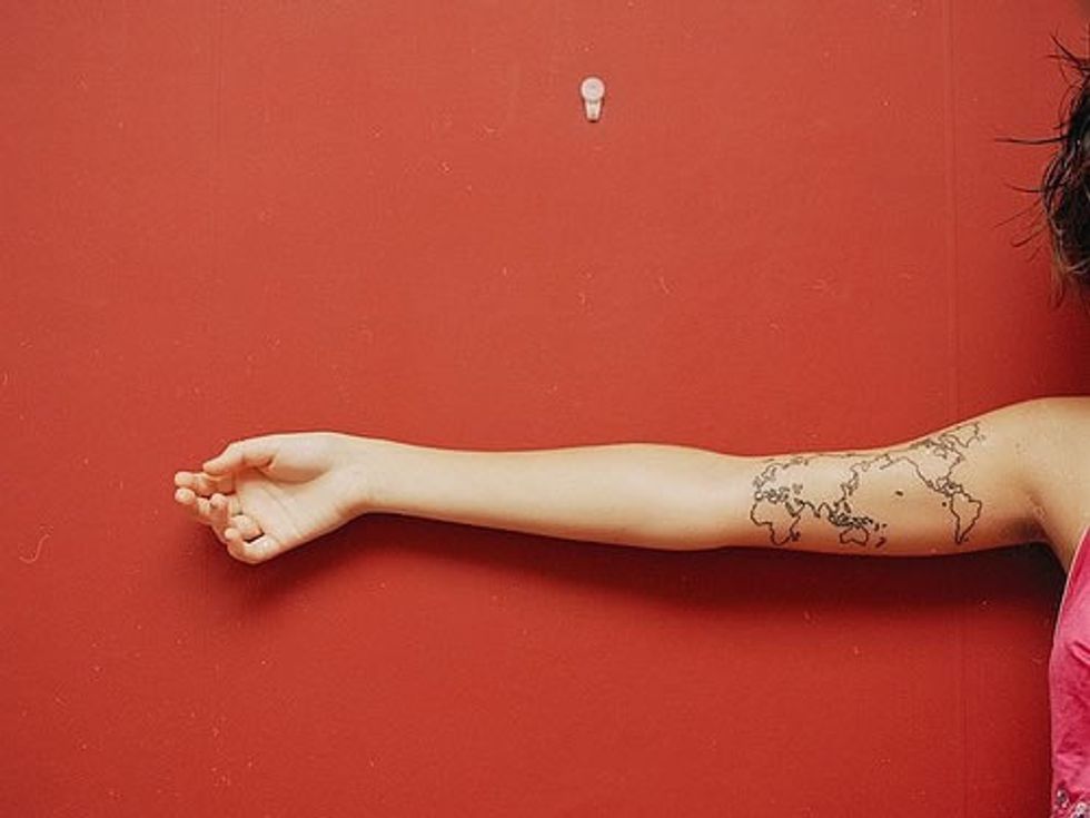 556 The World On Your Shoulders Map Tattoos Big Think