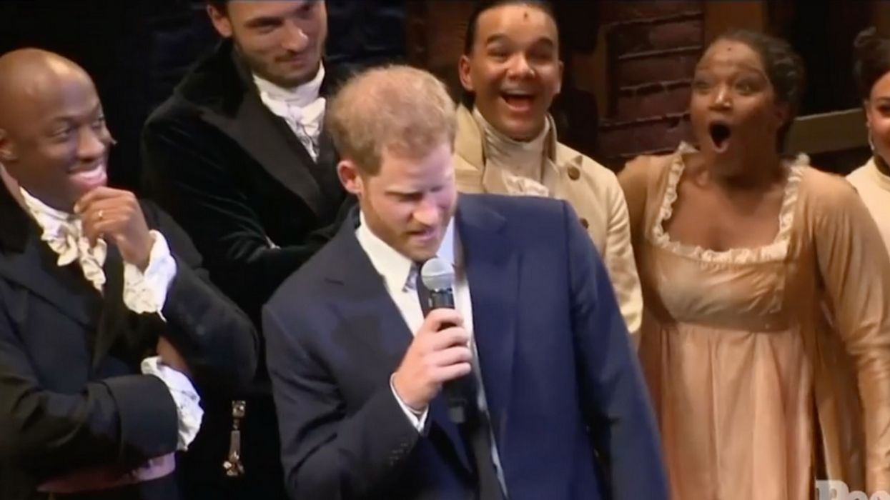 Prince Harry Sings A Bit Of King George's Song After Seeing 'Hamilton'â€”And The Crowd Goes Wild ðŸ™Œ