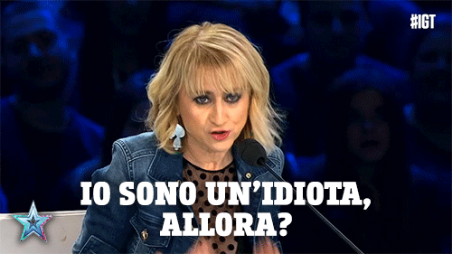 Non dovete mai dire «come sono idiota»