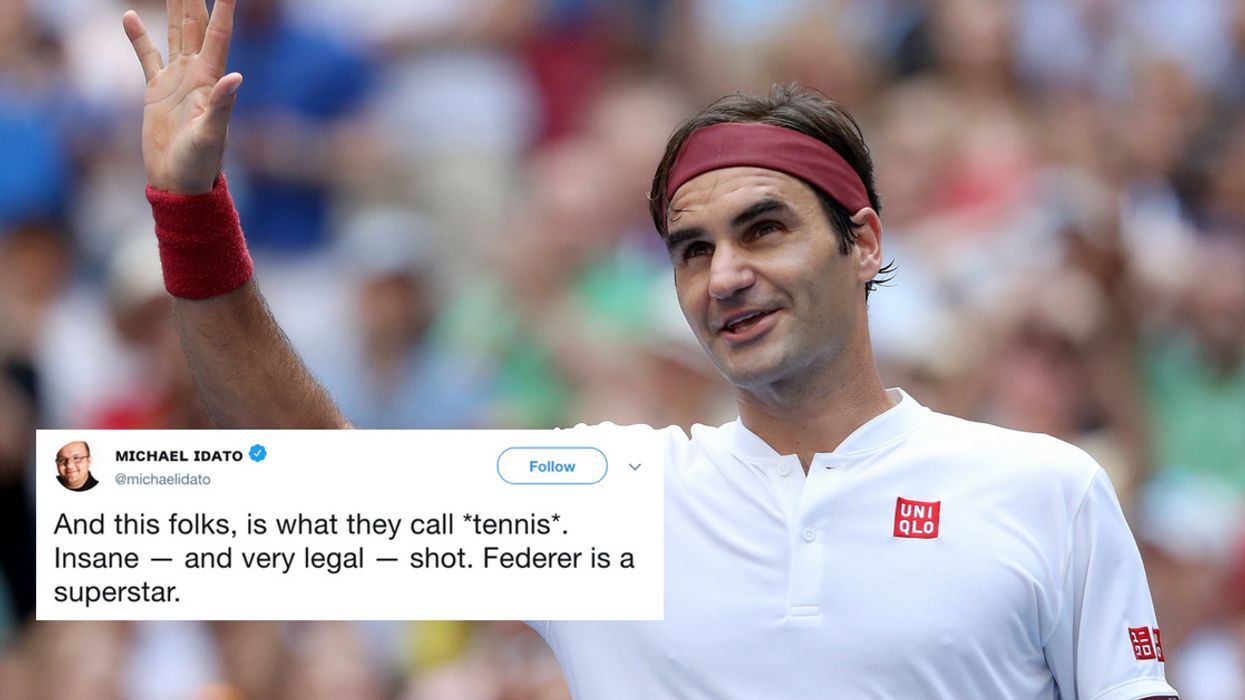 Roger Federer Made An Incredible Saving Shot That Left The Crowd And His Opponent Completely Stunned ðŸ˜®