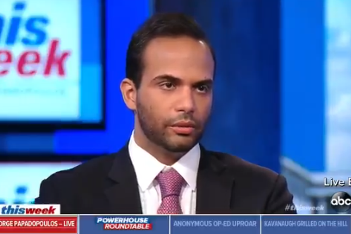 George Papadopoulos Stops By A Bunch Of TV Cameras On His Way To Jail