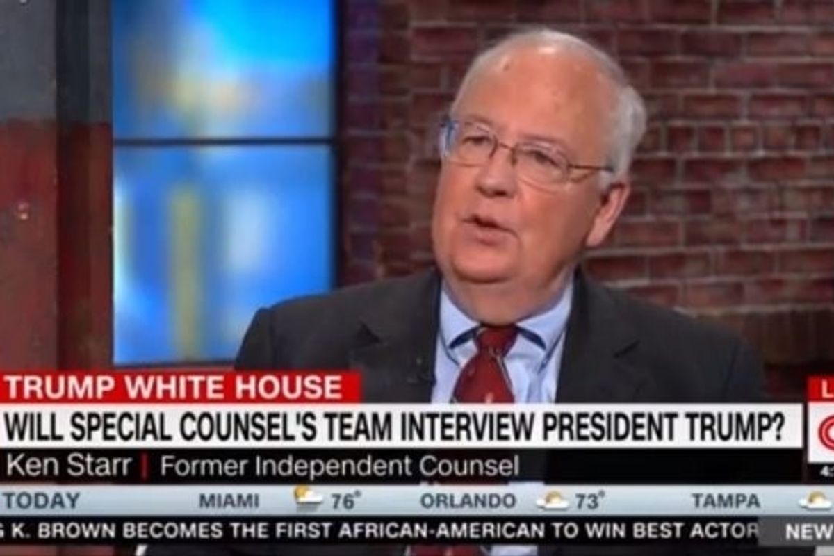 Ken Starr All Over The Place Today, Being A Real Piece Of Shit