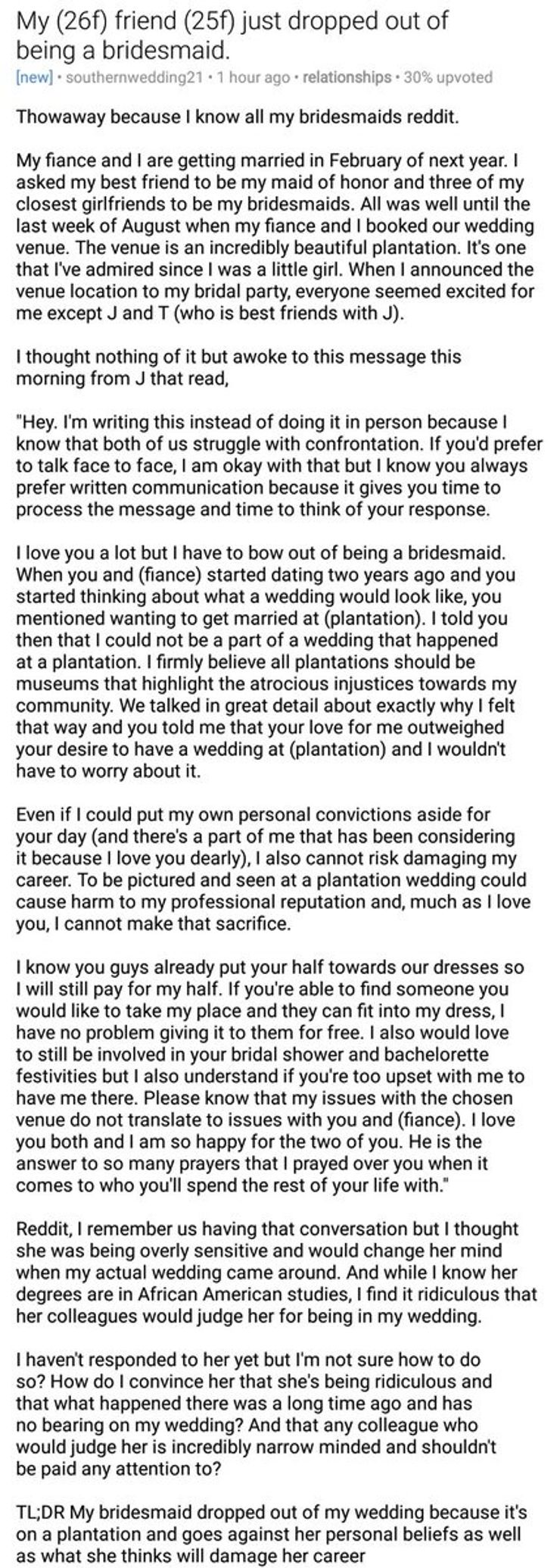 Bride Tries To Call Out Black Bridesmaid For Dropping Out Of Plantation Wedding And It Doesn T Go Over Too Well George Takei Bride Tries To Call Out Black Bridesmaid For Dropping Out Of Plantation Wedding And It Doesn T Go Over Too Well George Takei