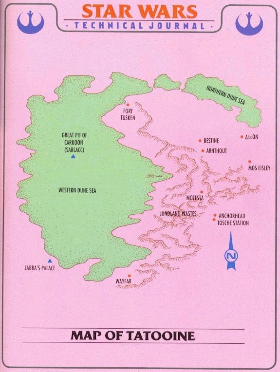 A Map of Tatooine, the Home World of the Skywalker Family Big Think
