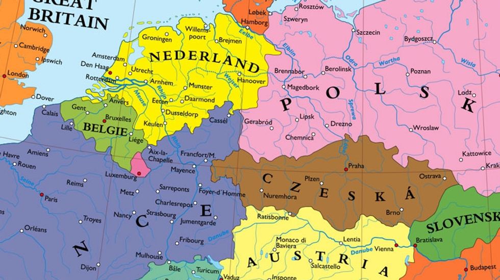 A Map of Europe Without Germany