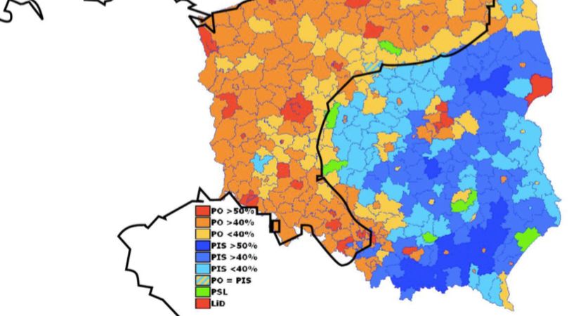 Polish Election Map Reveals Old Imperial Border Big Think   Img 