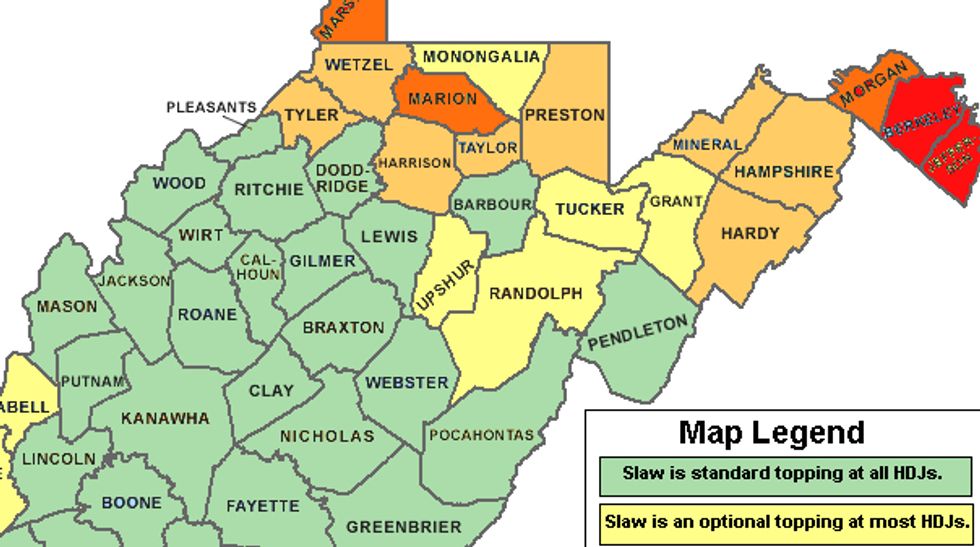 West Virginia, Home of the Slaw Dog
