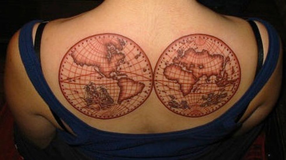 556 - The World on your Shoulders: Map Tattoos