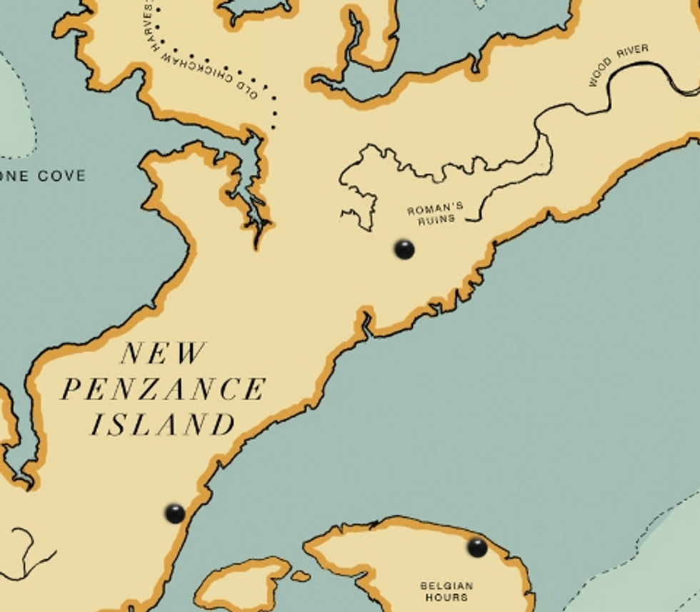 New Penzance Island Map New Penzance Island: A Very Wes Anderson Treasure Map   Big Think