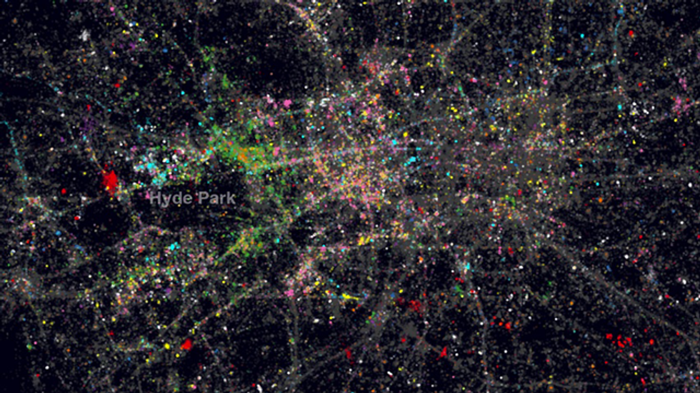 London mapped with language